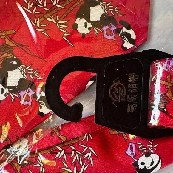 New In Package Jatala Panda Print Red Tie‎ - Picture 4 of 6
